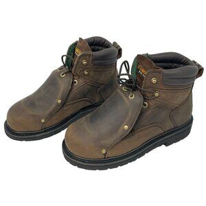 Carolina Men's 6" Brown Broad Toe External MetGuard 599 Work Boot - Size 11 D